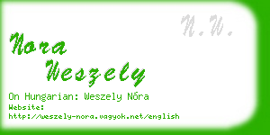 nora weszely business card