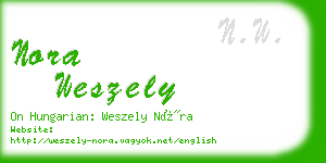 nora weszely business card